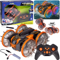 Amfibisch stunt RC-auto 2-in-1 – rijdt op land én water, LED-wielen