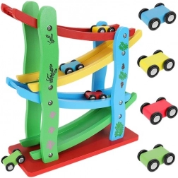 Houten racebaan voor auto's