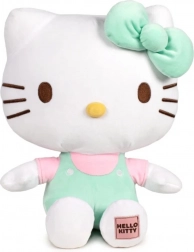 Hello Kitty pluchen knuffel met patch 32 cm – groen