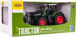 Groene tractor met grijper