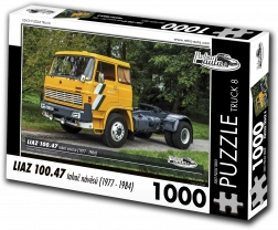 Puzzel Retro-auto’s Truck LIAZ 100.47 trekker opleggers (1977–1984) – 1000 stukjes