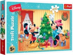 Puzzel TREFL Mickey en Minnie Kerst 100 stukjes