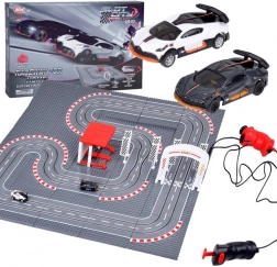 BUGATTI racebaan van bouwstenen met 2 auto’s met afstandsbediening