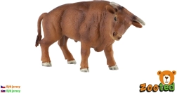 Kunststof figuur van een Jersey-stier 14 cm