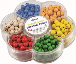 Detoa houten kralen in een bloemetje – kleurrijke creatieve set om te rijgen