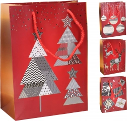 Cadeautas L 31 × 40 × 12 cm – kerstmotieven