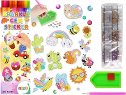 Creatieve set diamanten stickers Dieren en regenboog