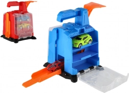 Kunststof garage met lanceermechanisme en 2 autootjes