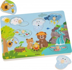 Houten puzzel GELUIDEN VAN DE NATUUR van VIGA