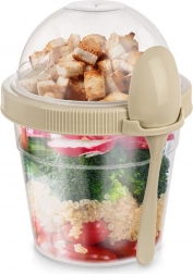 Yoghurtbeker met lepel en mueslikom 400 ml