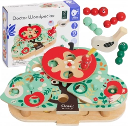 classic world magnetisch vaardigheidsspel vang het wormpje, 16 delen