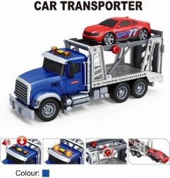 autootje met sleepaanhanger 1:14 met pull-back aandrijving en licht