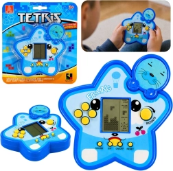 Elektronisch Tetris-spel in stervorm, blauw