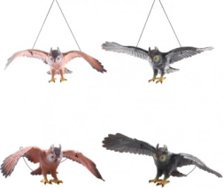 Kunststof vliegende uil 38 cm om op te hangen