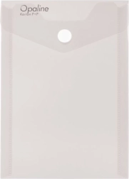 Documentenhoes met druksluiting A6 staand Opaline transparant