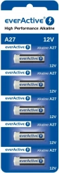 Alkalinebatterijen 27A 12V, blister 5 stuks everActive