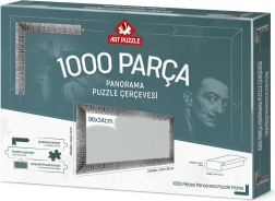 Puzzelraam 96x34 cm zilverkleurig