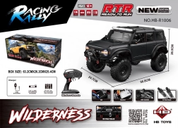 RC auto WILDERNESS 1:10, zwart, waterdicht, LED-verlichting