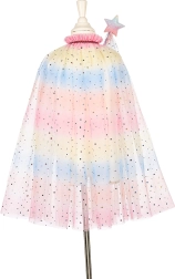 Kinderkostuum – eenhoorncape met diadeem en toverstaf (3–4 jaar)