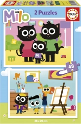 Puzzel Milo 2x48 stukjes van EDUCA