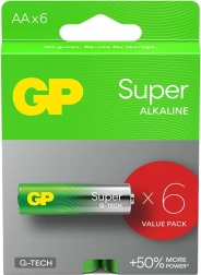 Alkaline batterijen GP Super AA 6 stuks