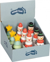 Small foot kerst- en winterstapelbare houten figuur