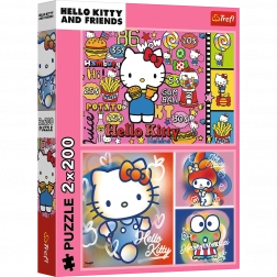 Puzzel 2x200 Hello Kitty en vrienden