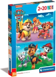 Puzzel 2×20 stukjes Paw Patrol