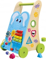 Bino houten actief loopwagentje met olifant