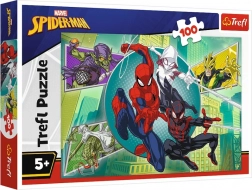 Puzzel 100 stukjes Spiderman spinnenmasker Trefl
