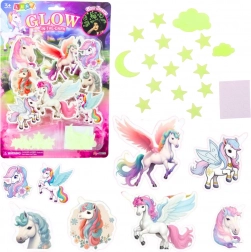 Fluorescerende muurstickers – eenhoorns en sterretjes