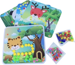 Kleurige mozaïek met paddenstoeltjes en afbeeldingen – 5 motieven