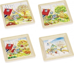 Ontwikkelbare houten puzzel Seizoenen
