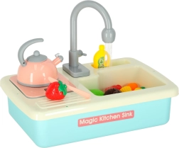 Kindergootsteen met echt stromend water – blauwe set met accessoires