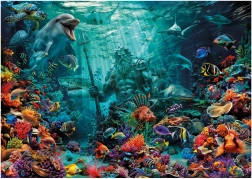 Puzzel Poseidon op het koraalrif 1000 stukjes