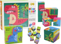 Educatieve puzzelblokjes 6-in-1 Dino wereld, 9 stukjes