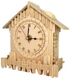 Houten 3D-puzzel – klok Huisje WOODCRAFT