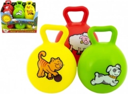 balletje met handvat en rammelaar mijn eerste diertjes, 10 cm