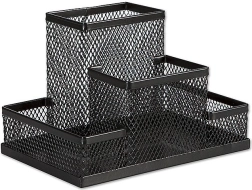 Metalen universele pennenhouder, zwart