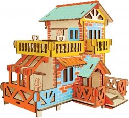 Woodcraft houten 3D-puzzel landelijke cottage