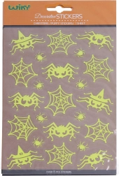 Gloeiende stickers spinnen 25 × 14,4 cm Halloween