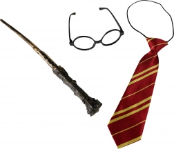 Goochelaarset met bril, stropdas en toverstok