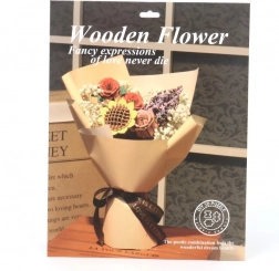 Houten 3D Zonnebloem