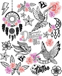 Strijkapplicaties Kolibrie Grote Vellen