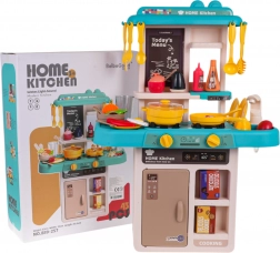 Kinderkeuken met verlichting en geluiden, 43 onderdelen – Blauw