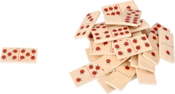 Houten domino met lieveheersbeestjes