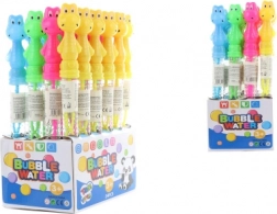 Bellenblaas kikker – plastic buis met dinosaurusmotief, 26 cm