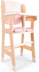 Houten kinderstoeltje voor poppen met kussentje