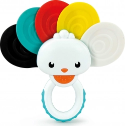 Clementoni Baby rammelaar en bijtring regenboogpauw 2-in-1