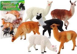 Set van 6 Alpaca en Lama figuren